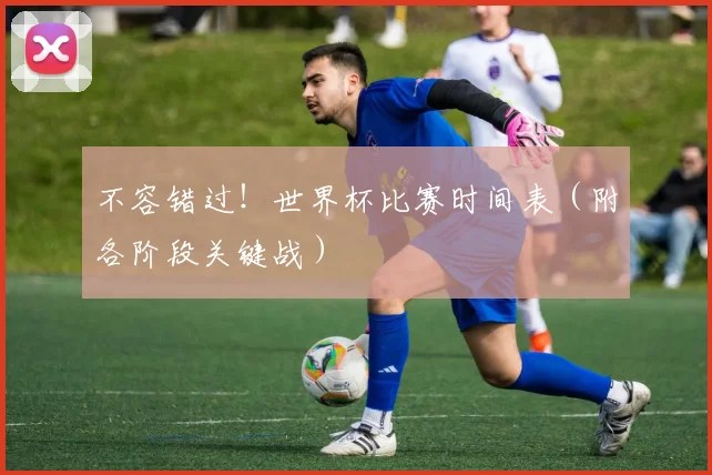 不容错过！世界杯比赛时间表（附各阶段关键战）